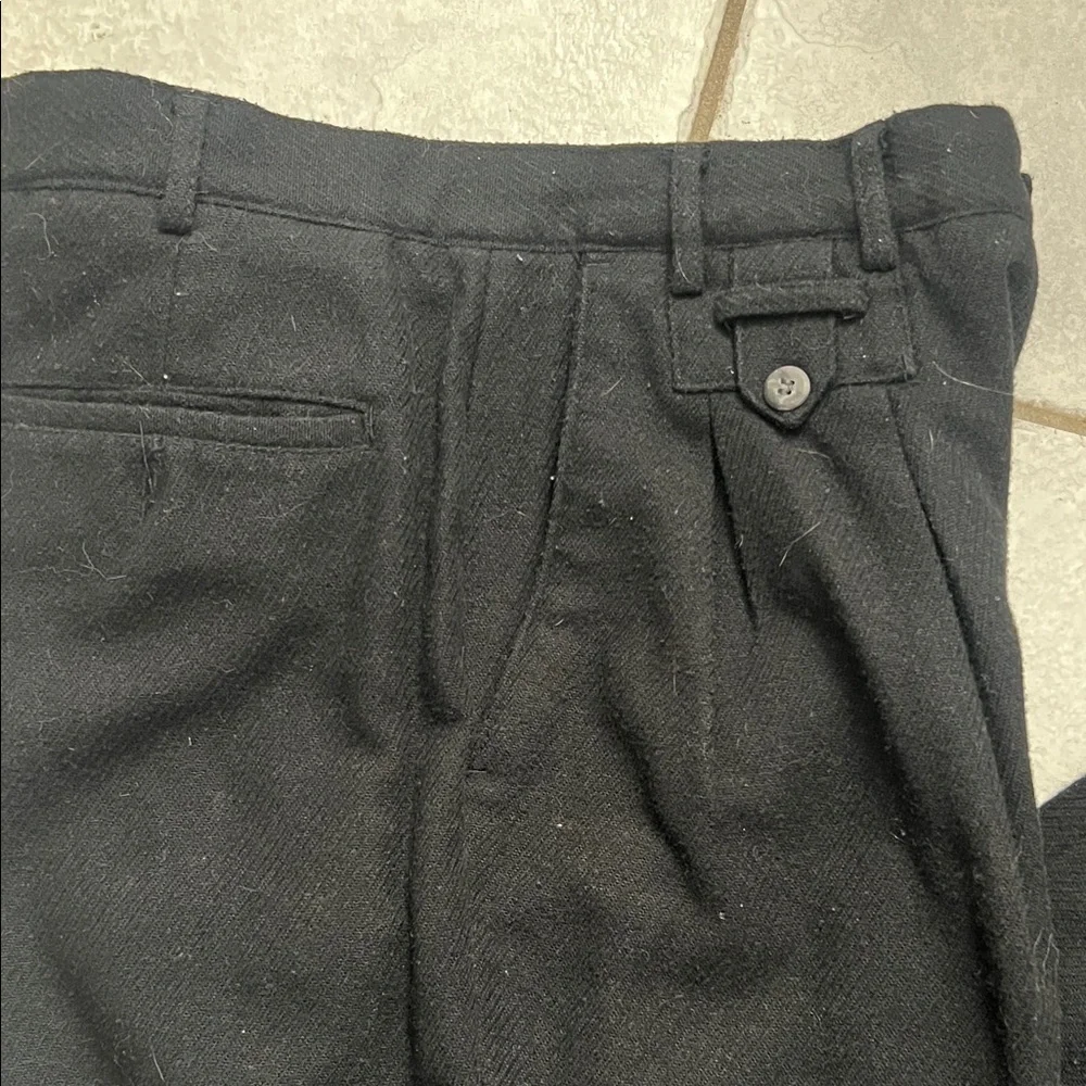 Classic Black Men's  Wool blend Pants 34/36 - Picture 3 of 9
